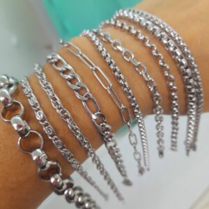 Mega Promo 10 pulseras acero quirurgico surtidas