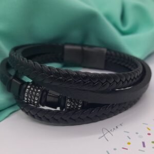 Pulsera #4 Hombre (negro) AQ